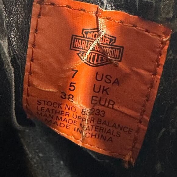 In Box Harley Davidson Size 7 Burgundy Leather Paulo Twin Zip Slide Flat Loafer - Picture 4 of 9